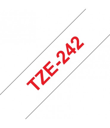 Ruban Ptouch TZE242 Ruban 18 mm Red / Blanc