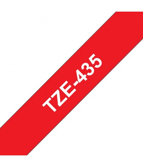 Ruban Ptouch TZE435 Ruban 12mm Blanc / rouge