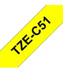 Ruban Ptouch TZEC51 noir/jaune fluo 24mm